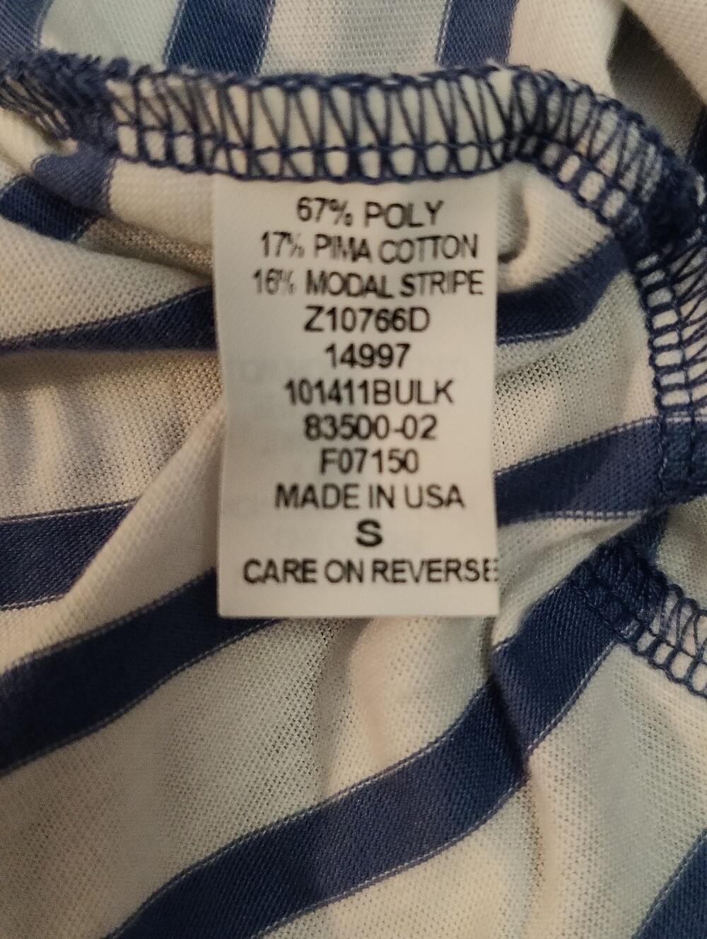 Nili Lotan Blue White Strip Scoop-Neck Dress - Size S - Picture 6 of 8